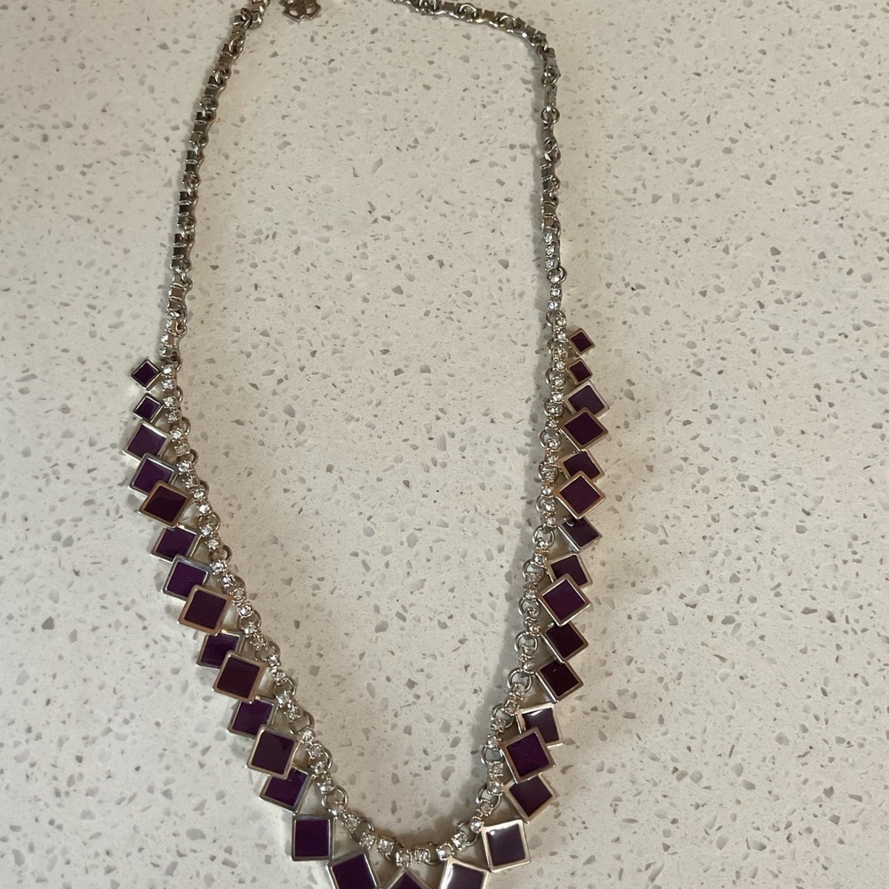 Elegant Purple and Silver Necklace